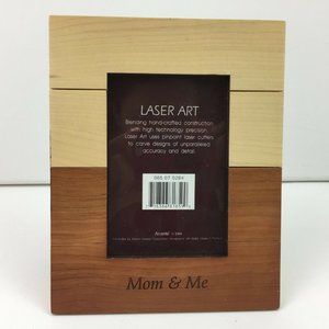 Avante Mom & Me Laser Art Photo Picture Frame Wood Brown 4.5 x 3 Home Decor
